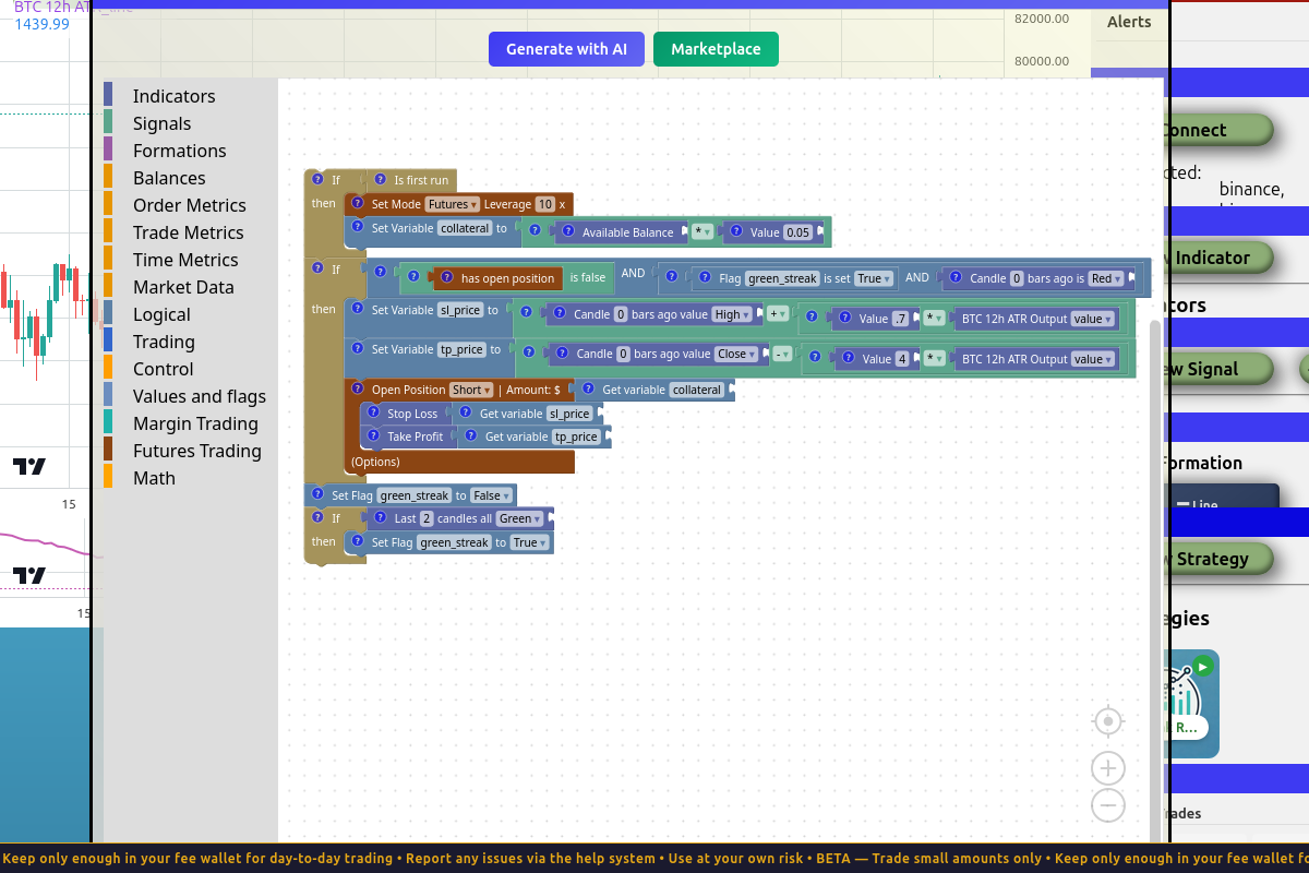 Strategy with ATR-based SL/TP